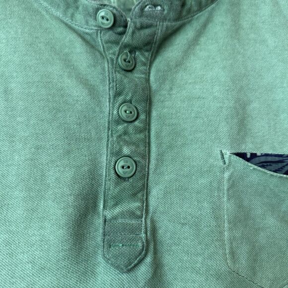 Superior Vintage SV52‎ Short Sleeve Henley Tee Mens Medium - Picture 4 of 12